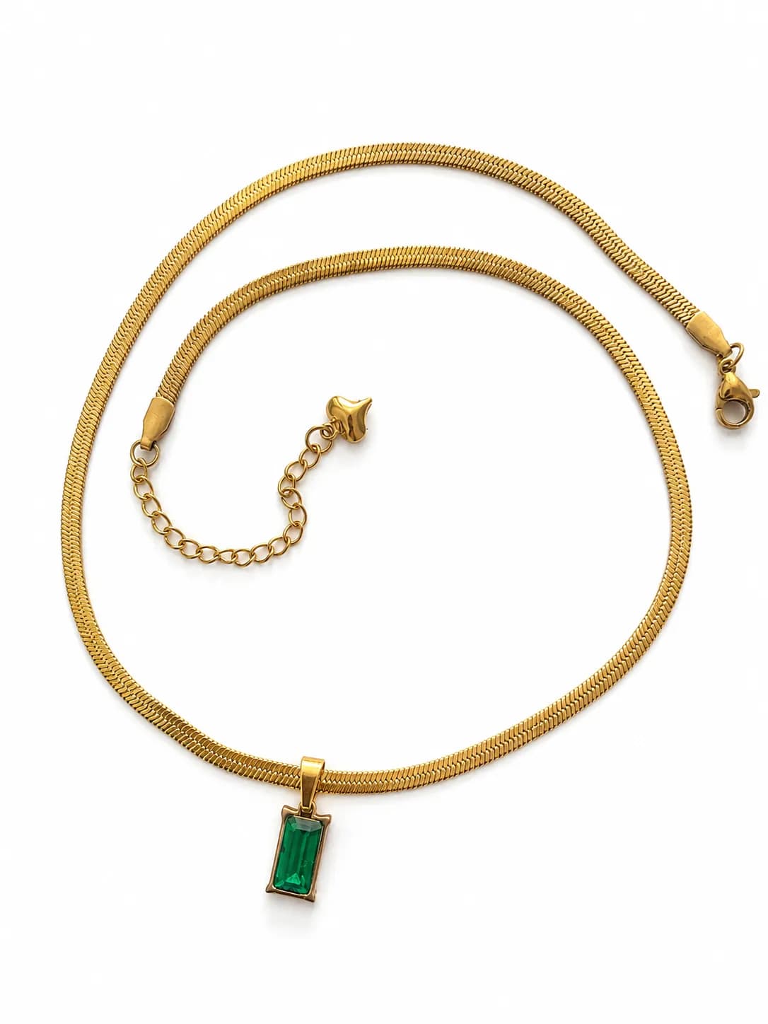 Niyanara Emerald Green Stone Locket Pendant