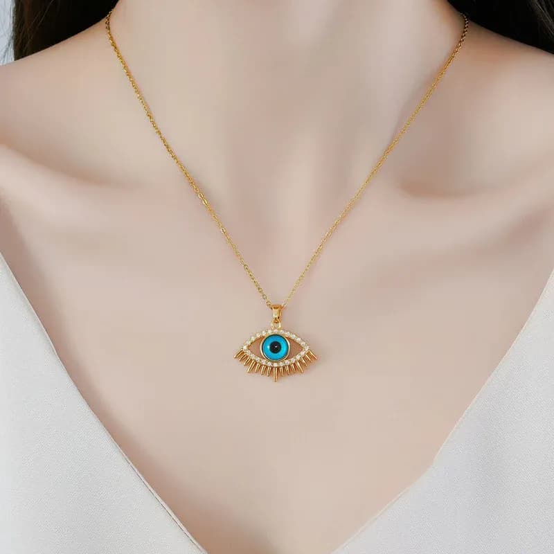 Niyanara Stainless Steel Evil Eye Themed Pendant
