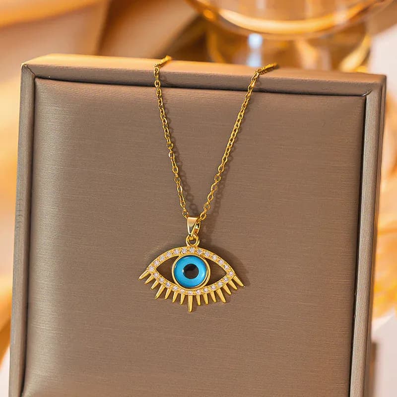 Niyanara Stainless Steel Evil Eye Themed Pendant