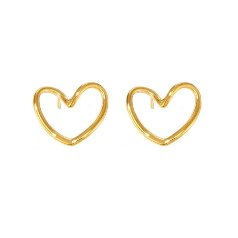 Niyanara Heart Themed Stud Earrings