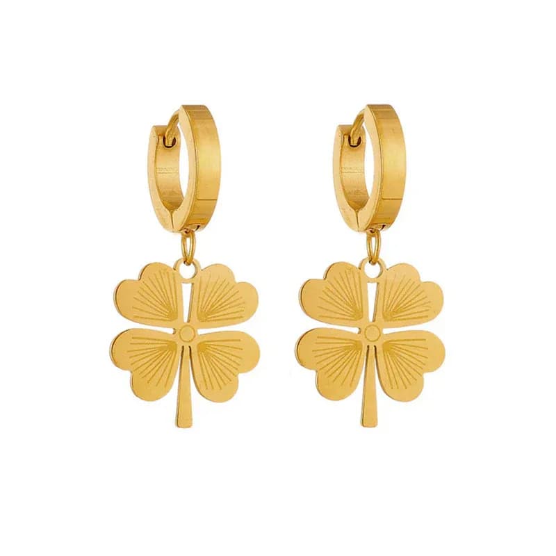 Niyanara Clover Themed Drop Earrings