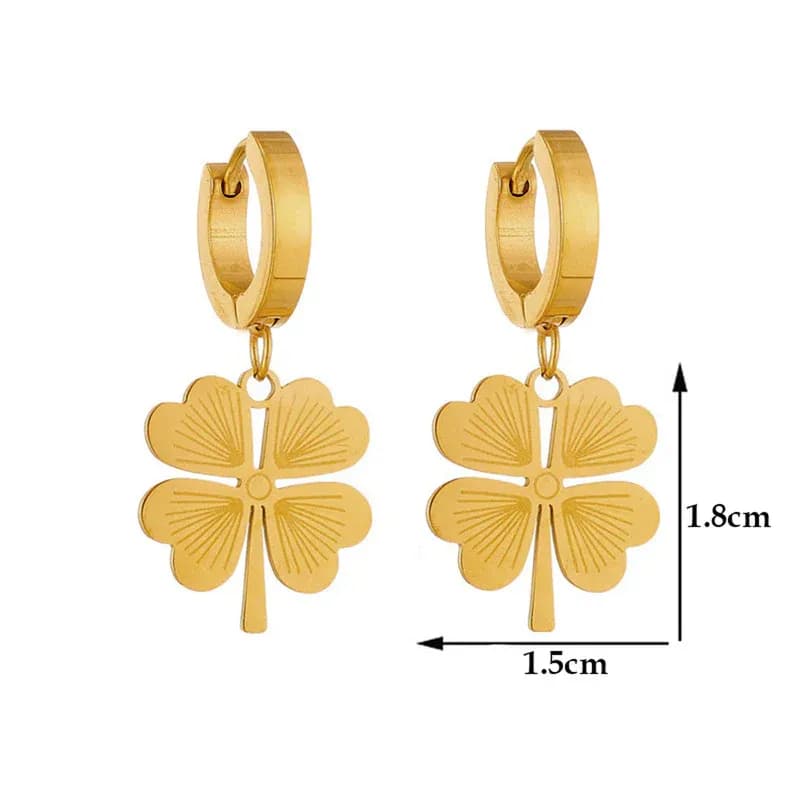 Niyanara Clover Themed Drop Earrings
