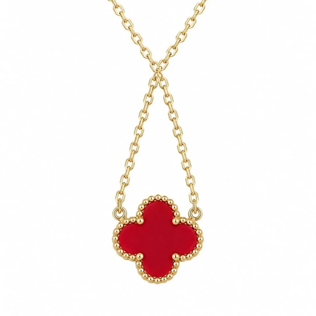 Niyanara Maroon Clover Pendant