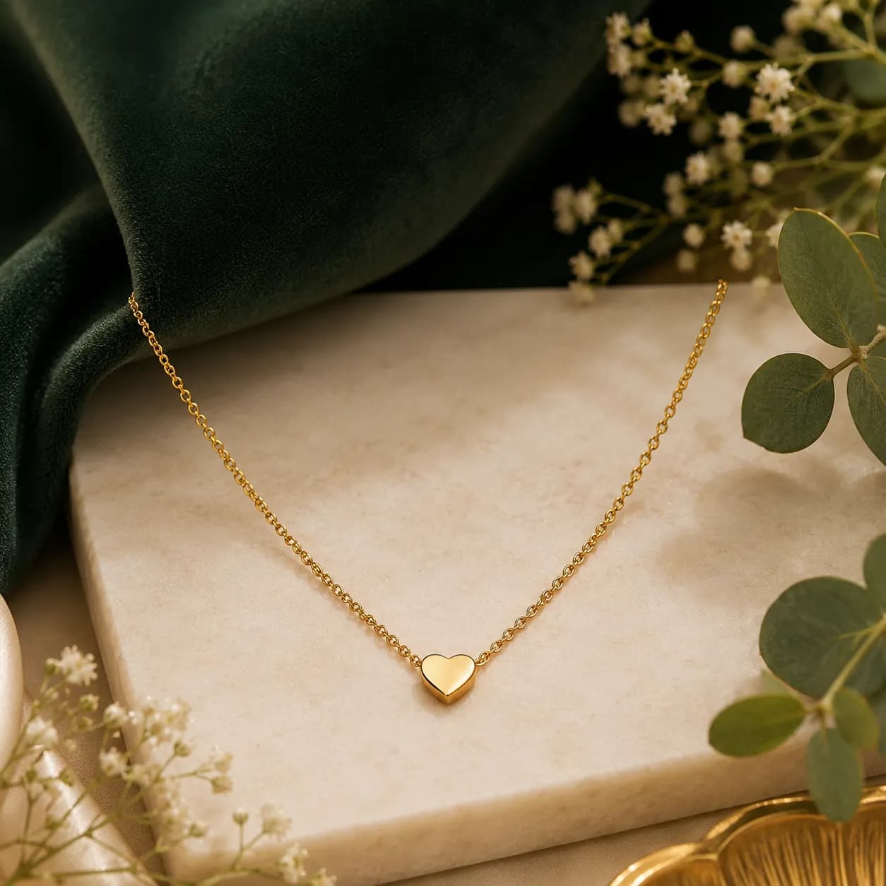 Niyanara Antitarnish Heart Chain Necklace