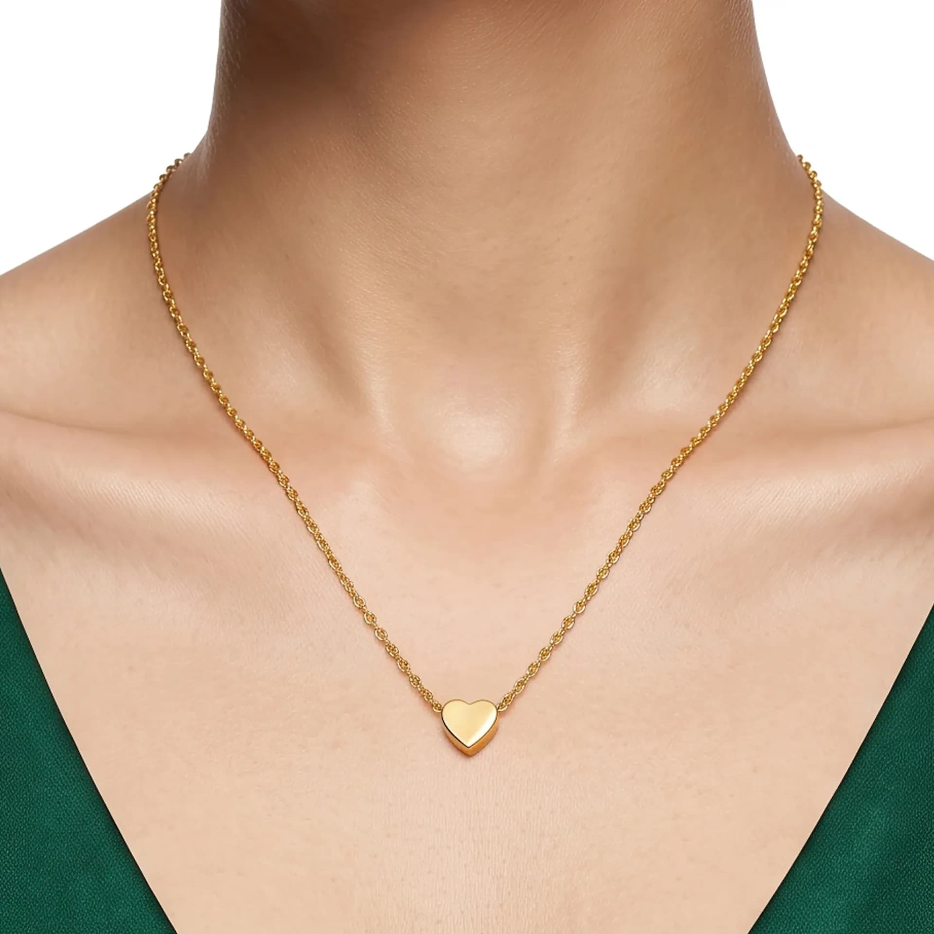 Niyanara Antitarnish Heart Chain Necklace