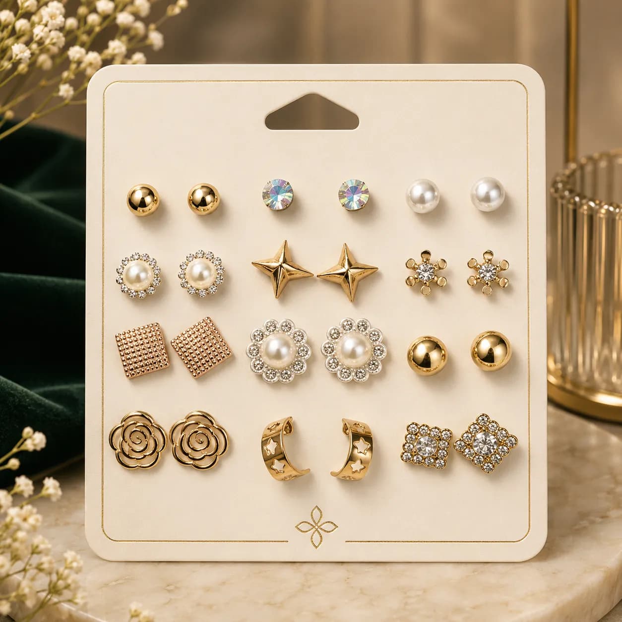 Niyanara Earring Stud Combo Pack