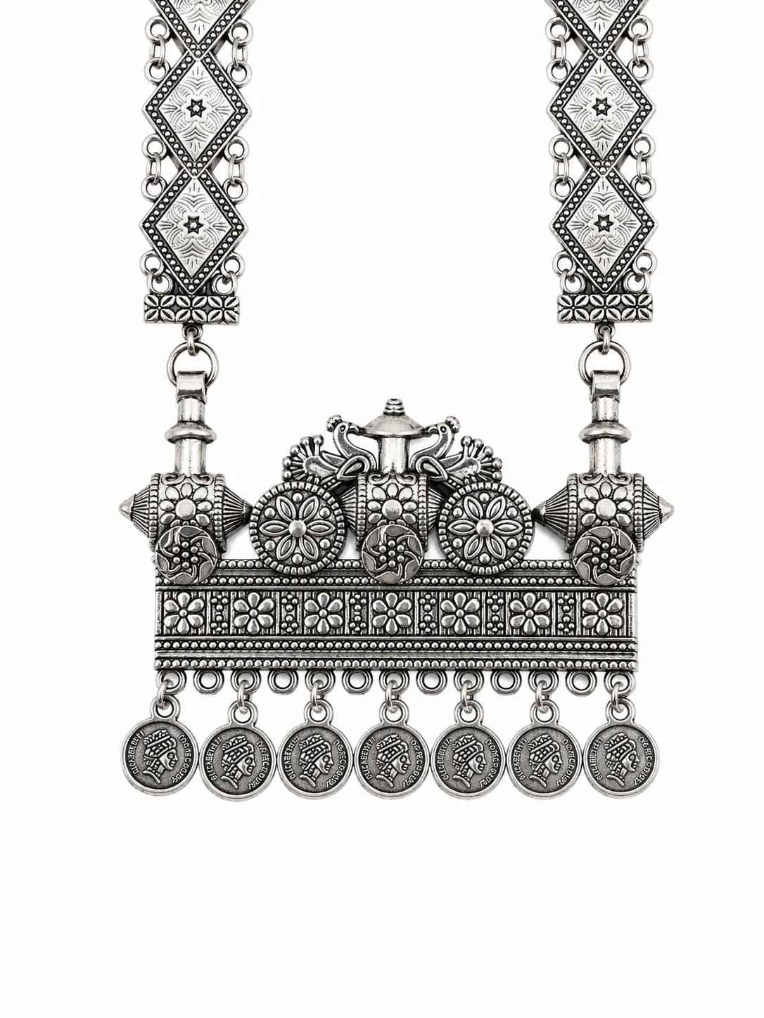 Niyanara Oxidized Long Necklace Set