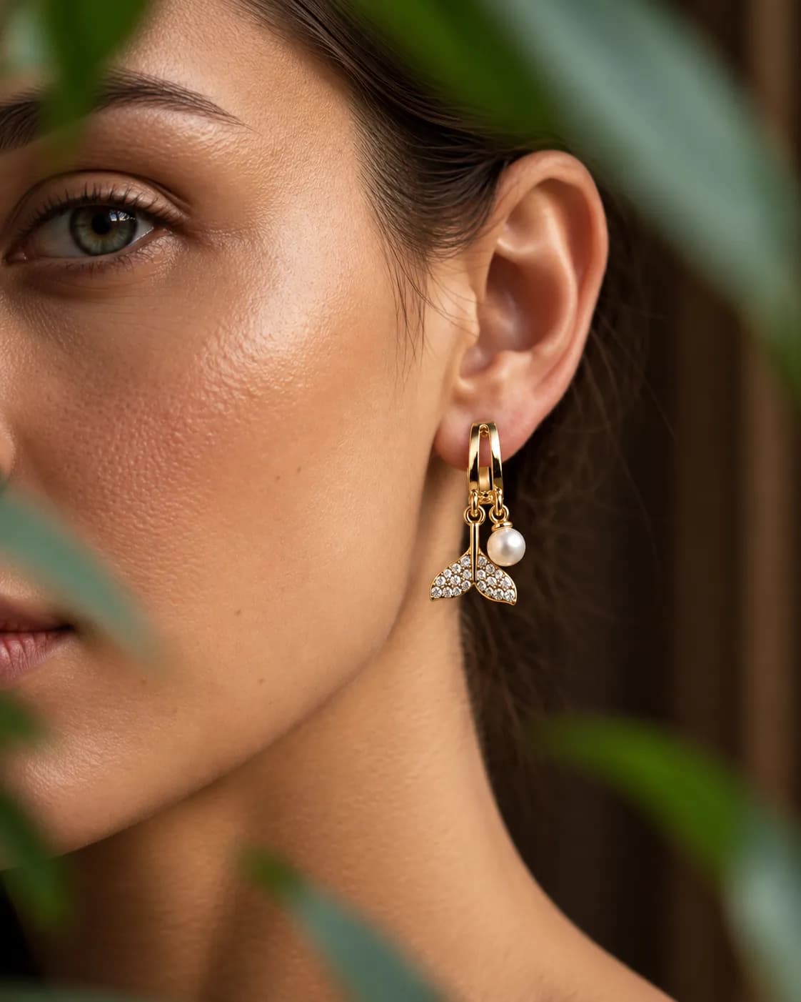 Niyanara Pearl Tidal Bloom Earrings for Women