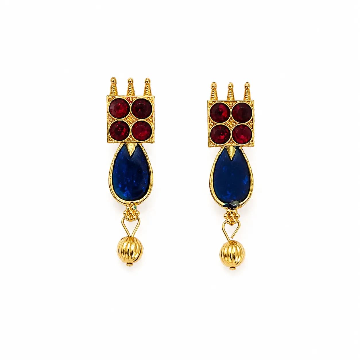 Niyanara Gold-Plated Neelambari Necklace Set for Women
