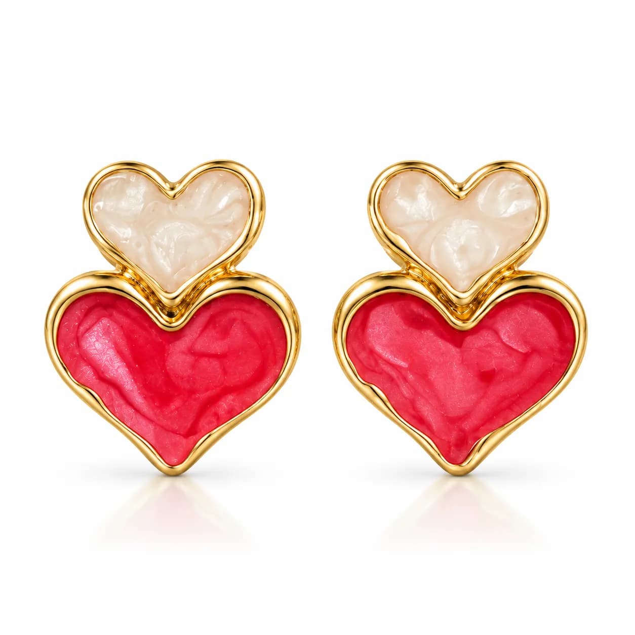 DuoHeart Rosé Korean inspired Earrings