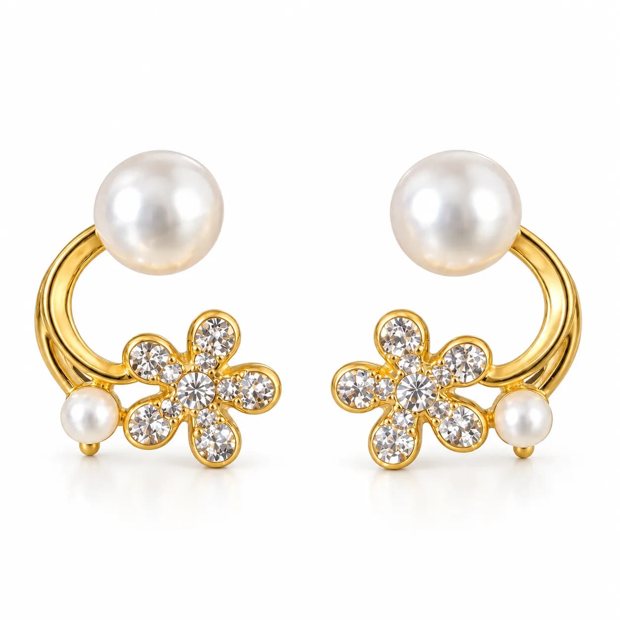 Pearl Blossom Luxe Korean inspired Earrings