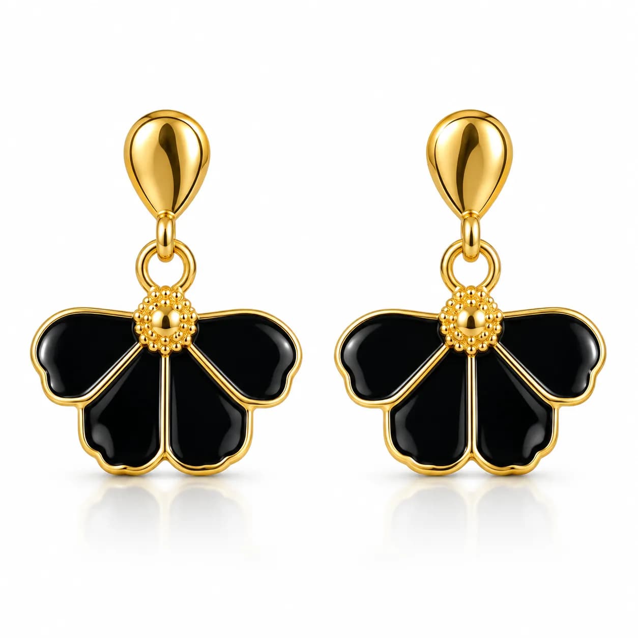 Noir Bloom Korean inspired Earrings