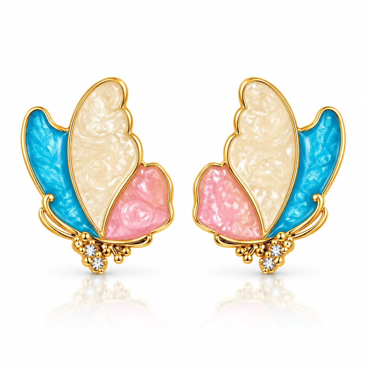 Azure Bloom Butterfly Korean inspired Earrings