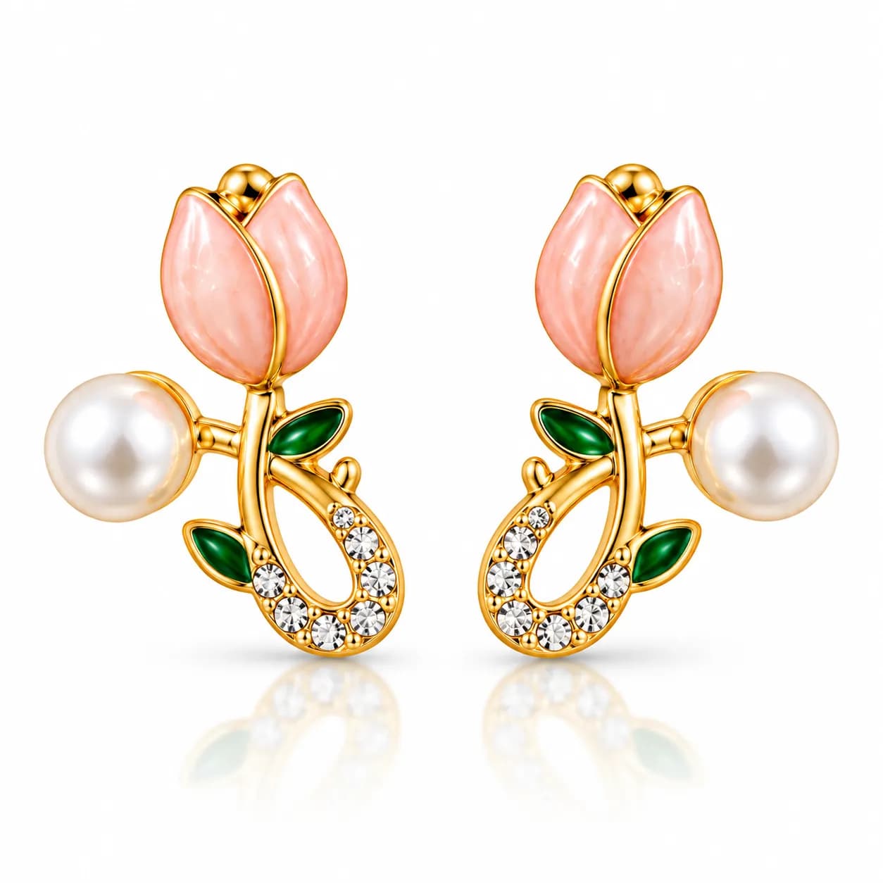 Tulip Pearl Luxe Korean inspired Earrings