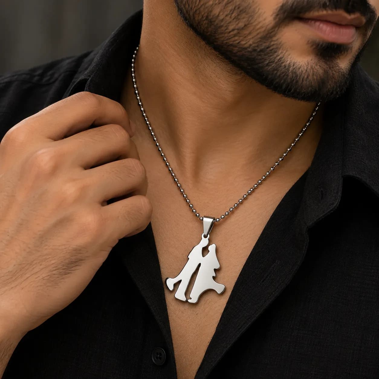 Niyanara Couple Love Chain Pendant for Men