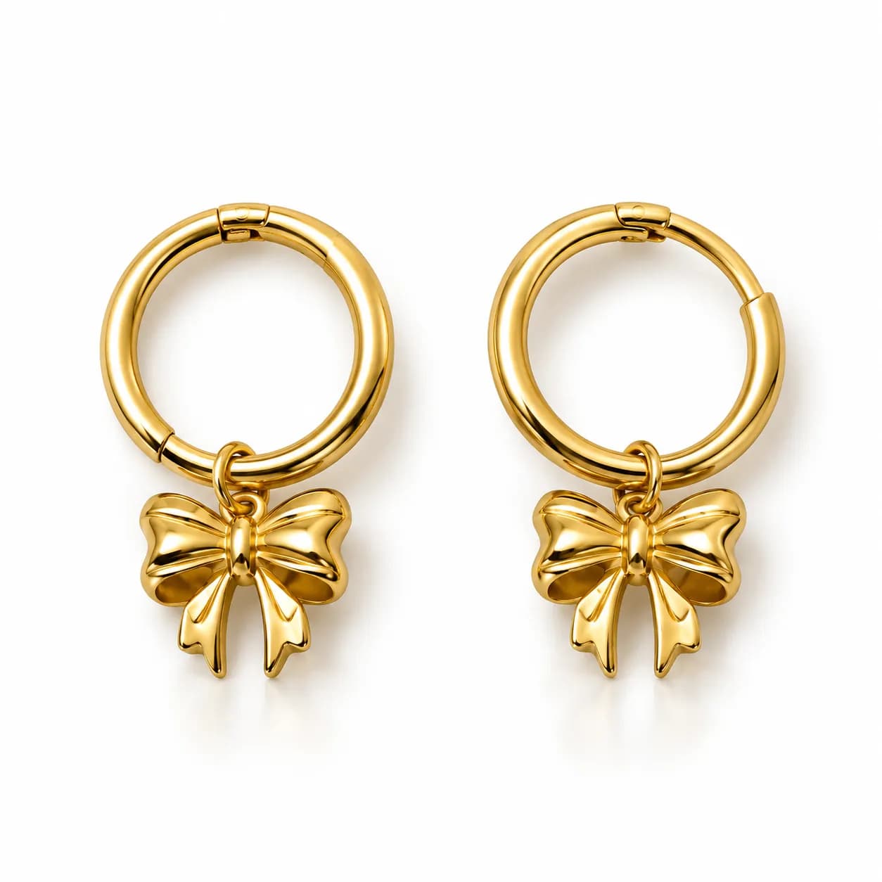 Stainless Steel Gold plated Aurelia Heart Stud Earrings