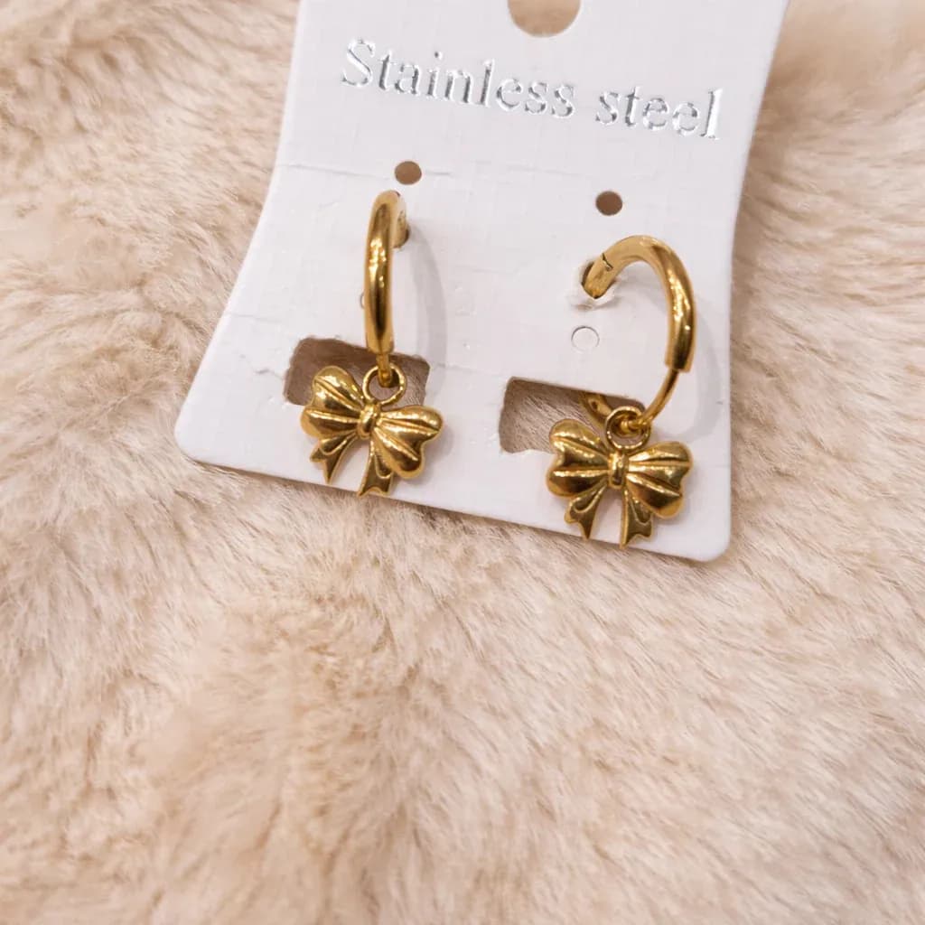 Niyanara Stainless Steel Gold plated Aurelia Heart Stud Earring for Women