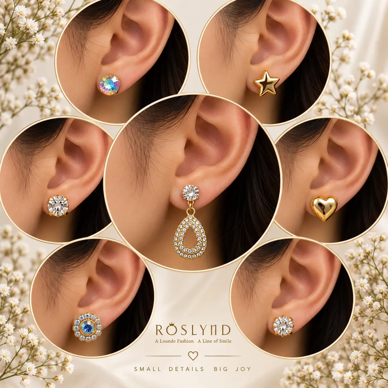 Seven Pair Earring Stud Combo Pack