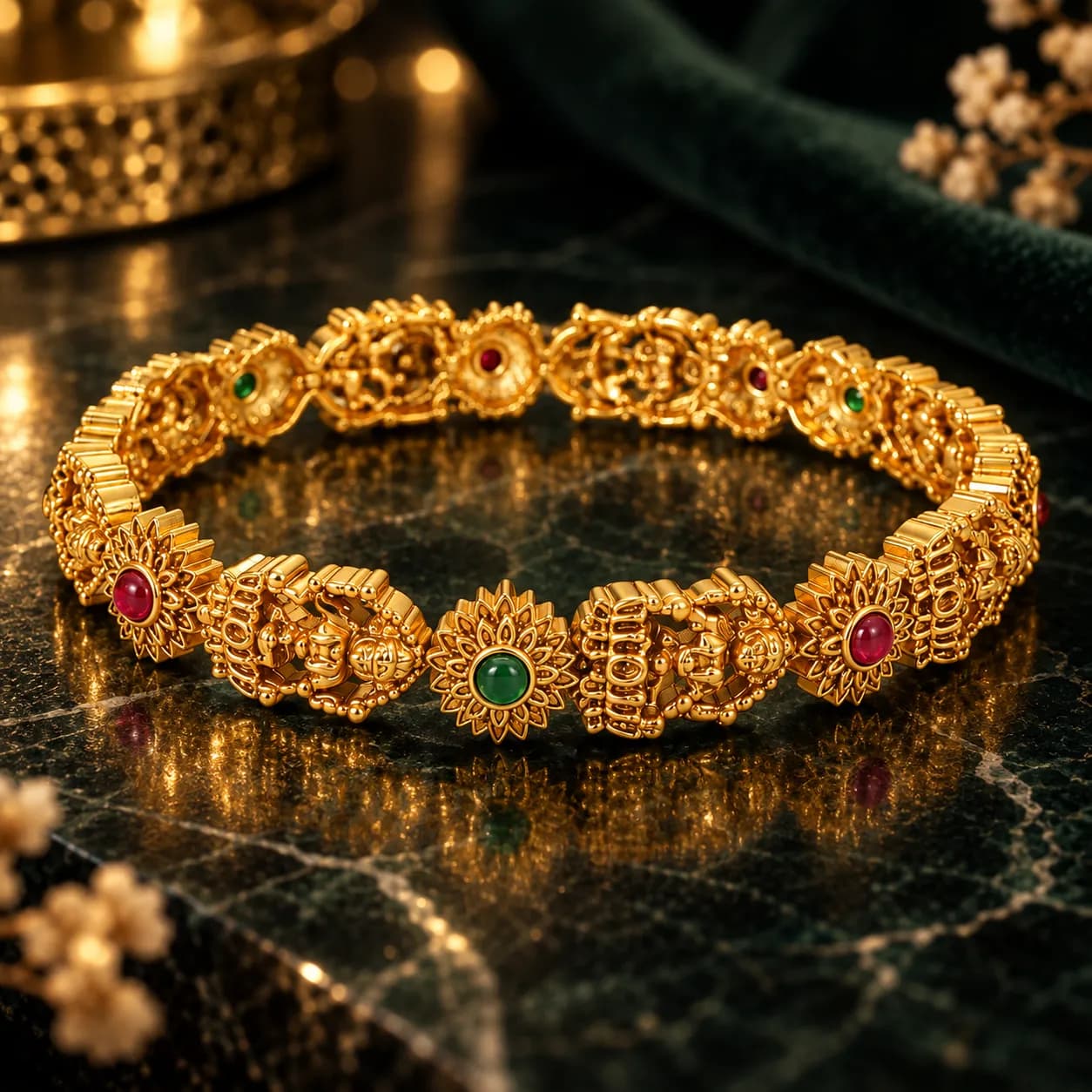 Divine Ruby Vine Fancy Bangle