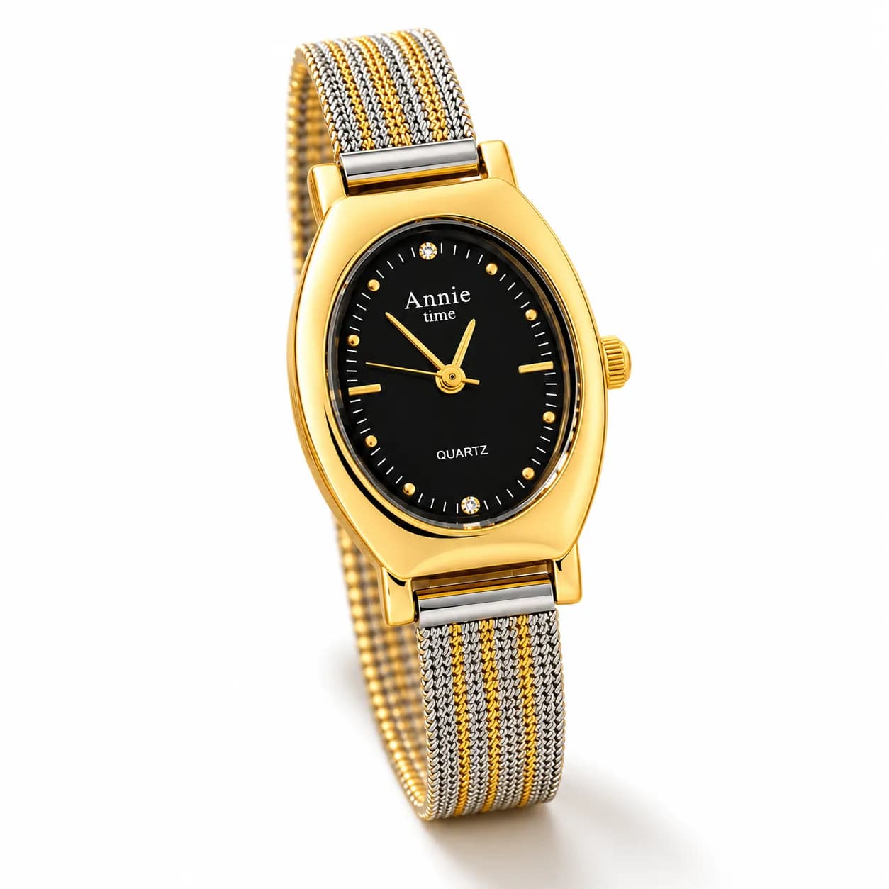 316L Stainless Steel 18K PVD Gold-plated Niya Noir Watch