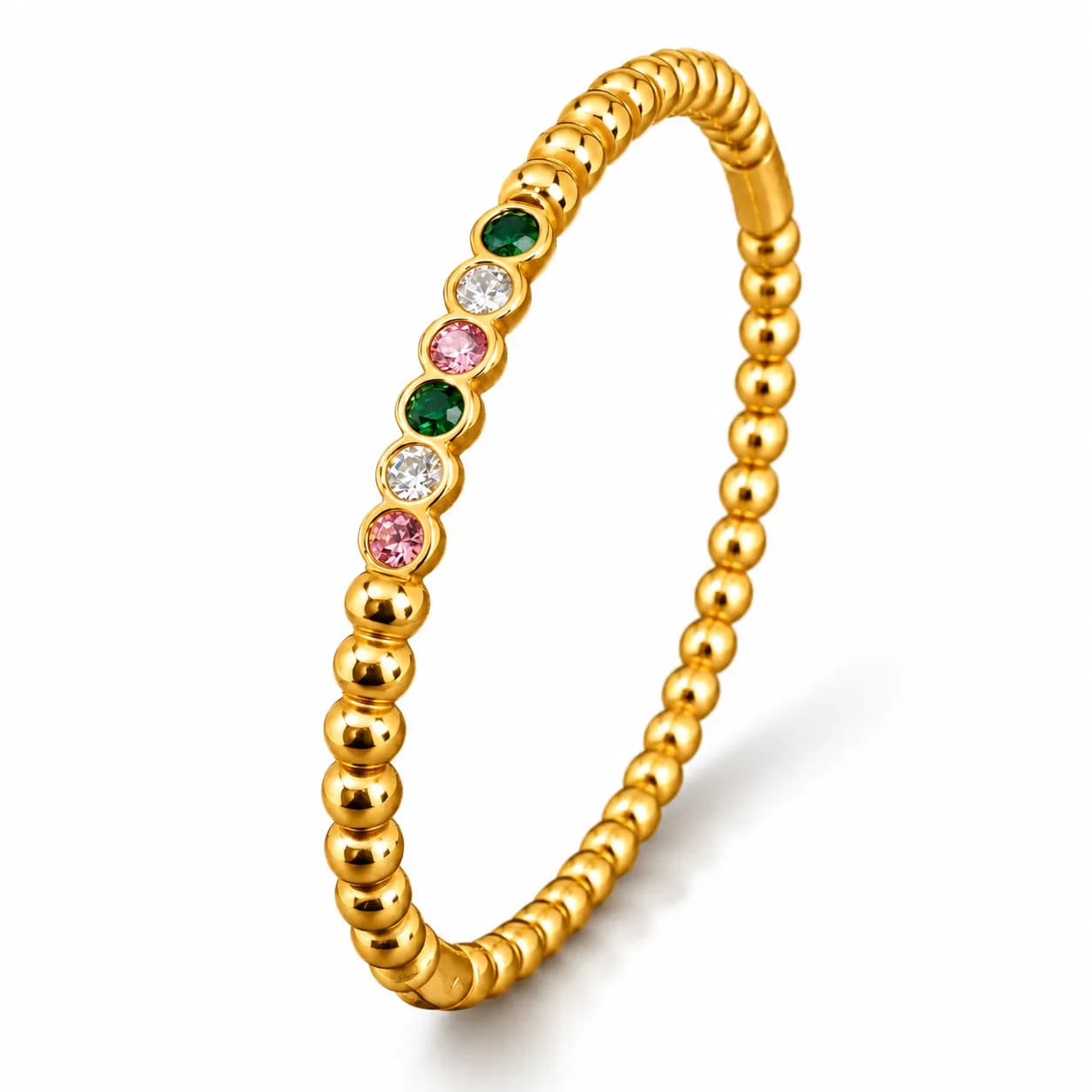 Multicolour Gemstone Bead Bracelet