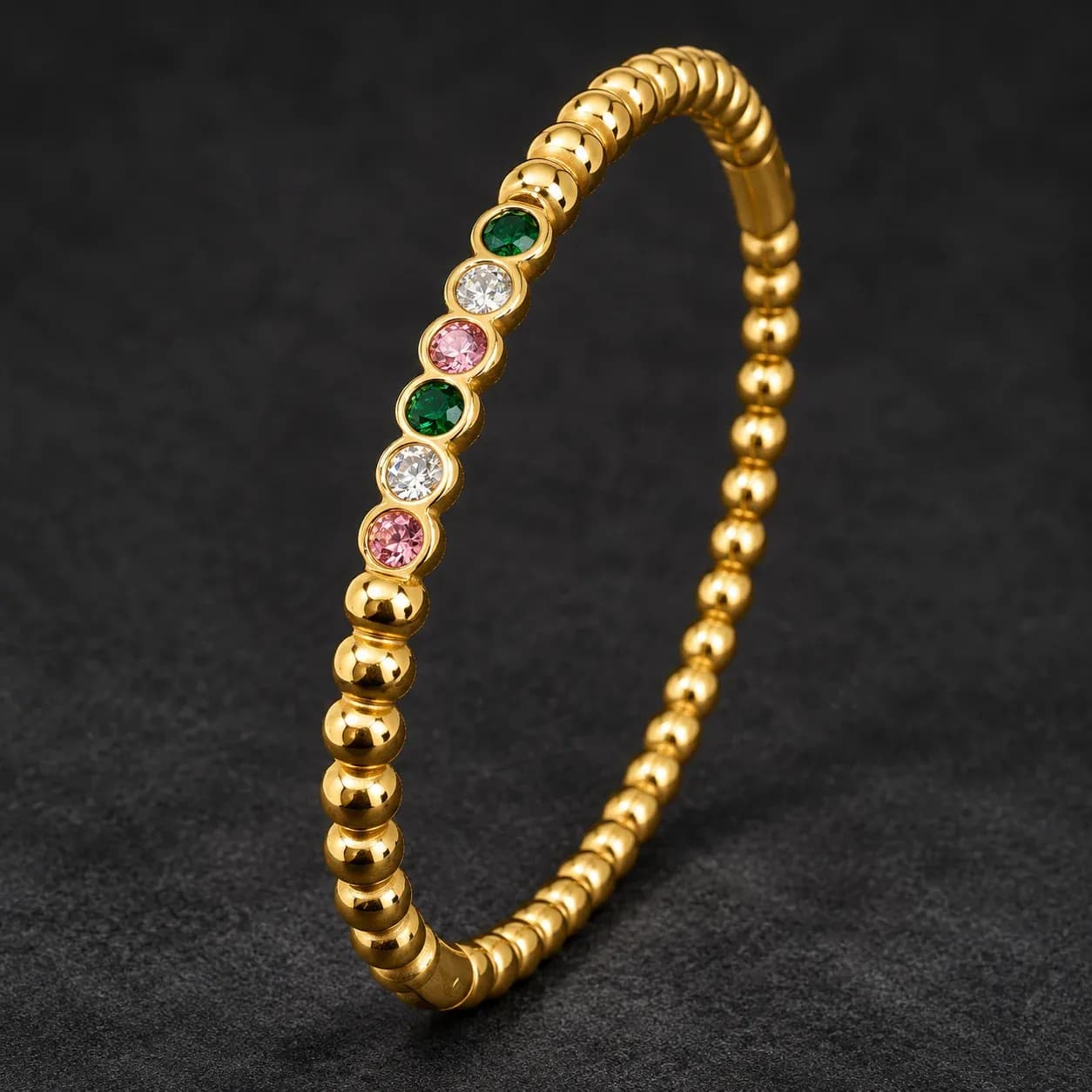 Multicolour Gemstone Bead Bracelet