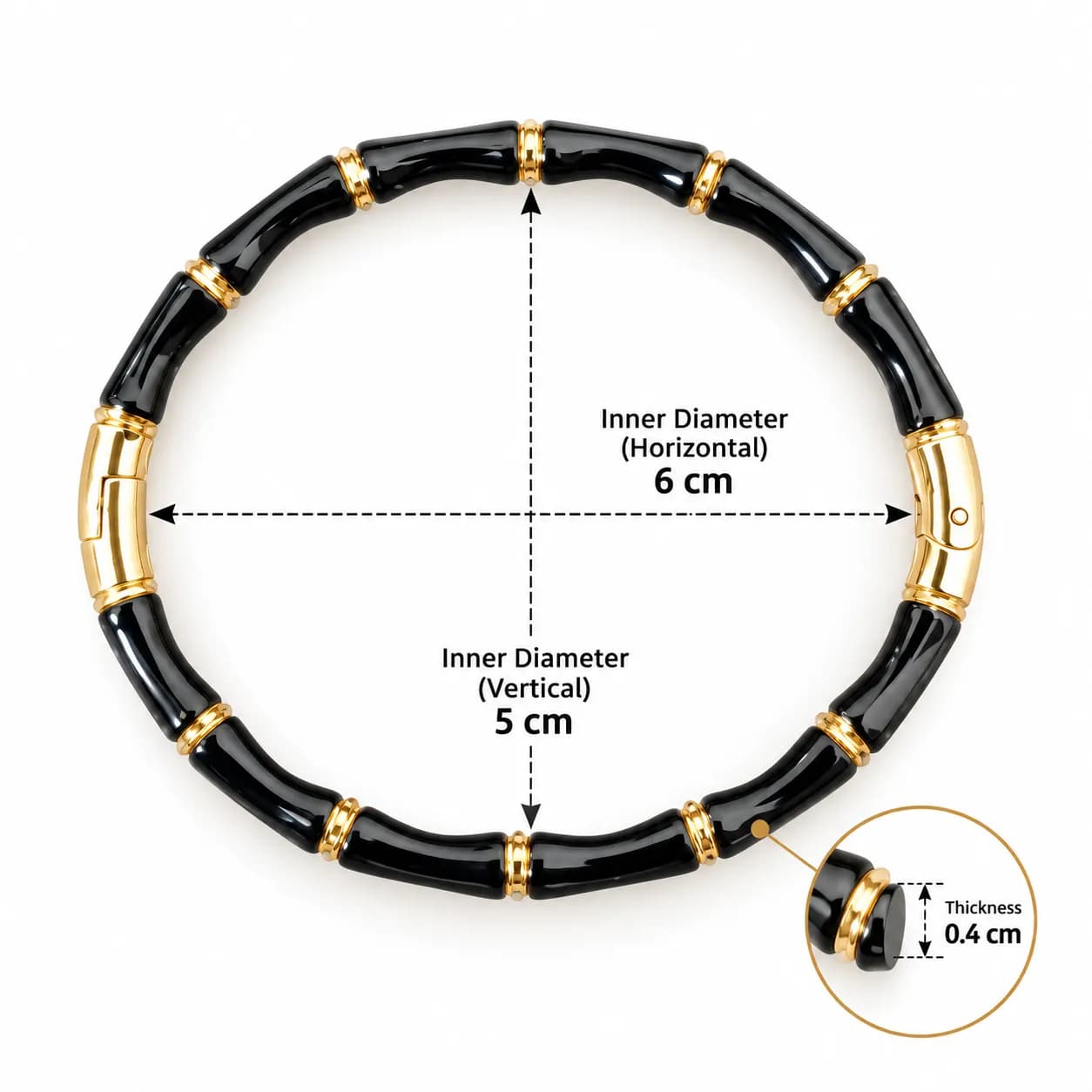 Black Bamboo Kada Bracelet