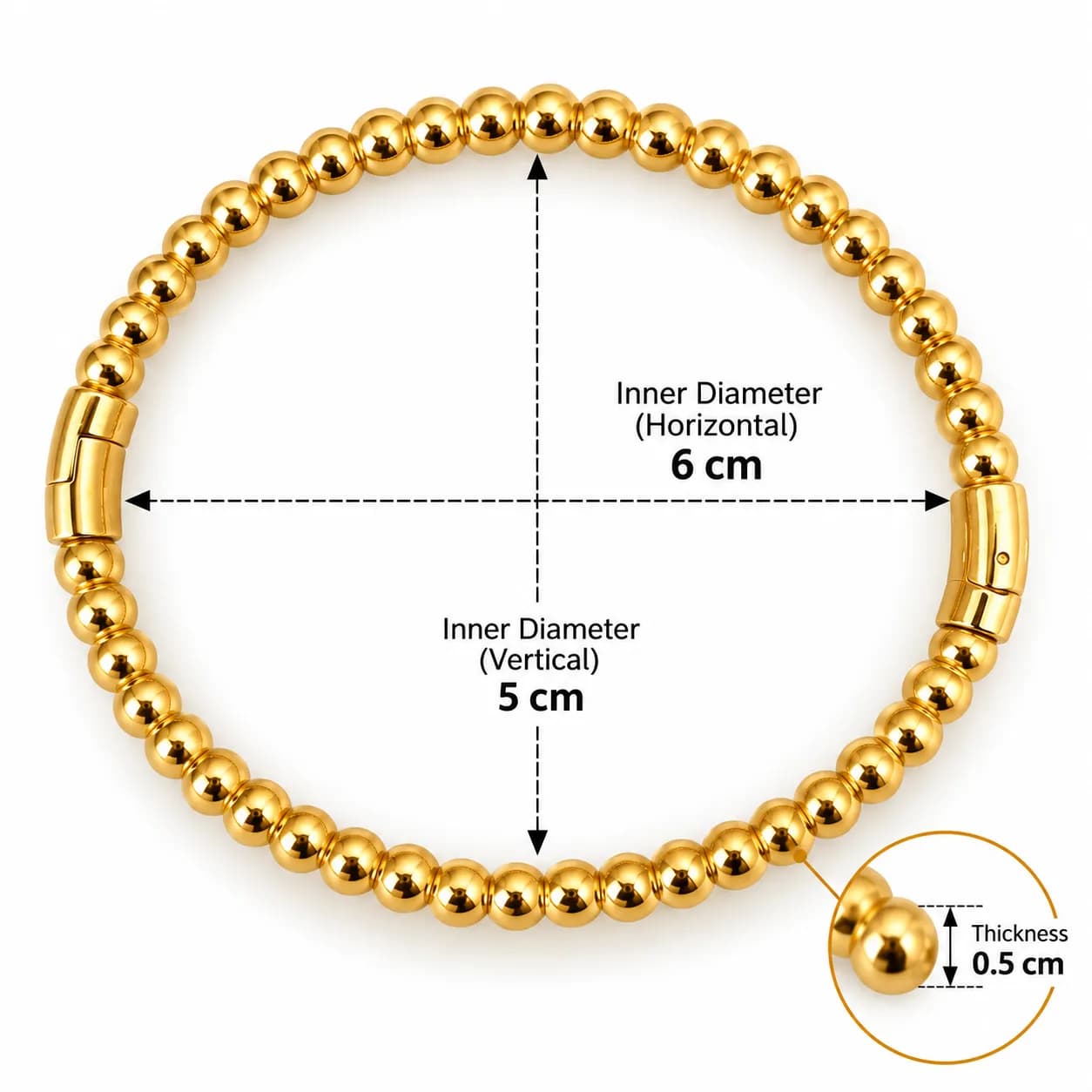Multicolour Gemstone Bead Kada Bracelet