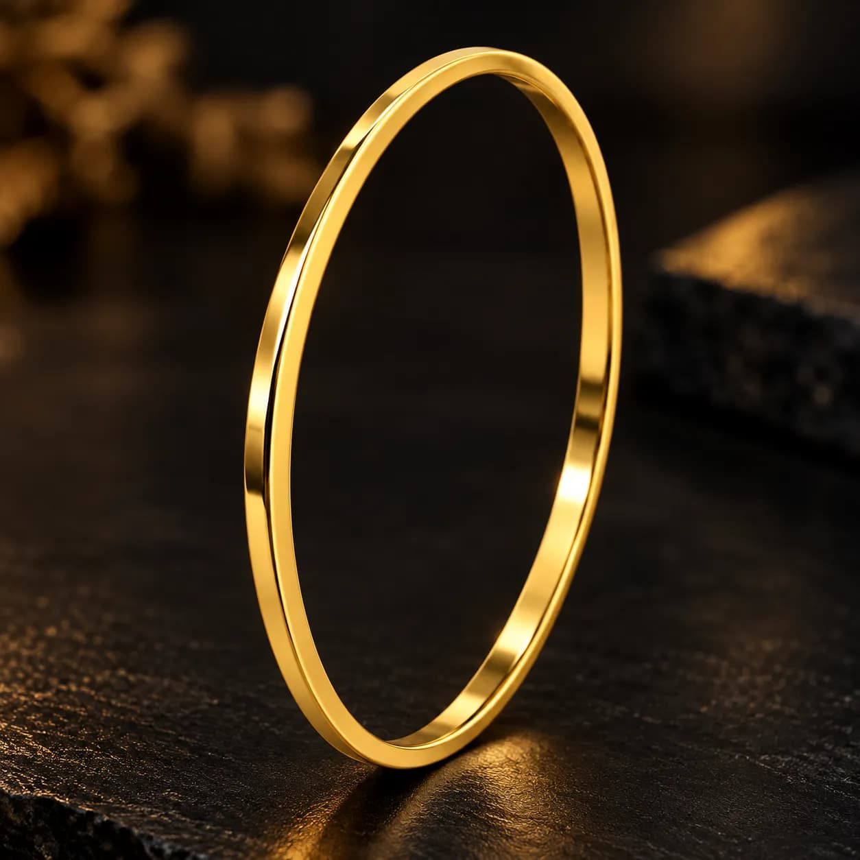 Elegant Gold Tone Bangle