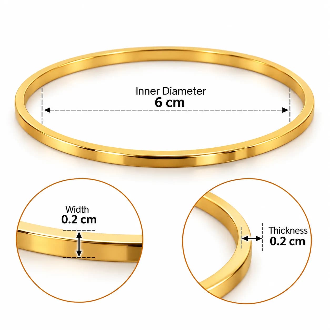 Elegant Gold Tone Bangle